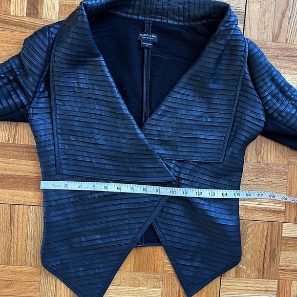 💕Marciano Black Leather Shayna Moto Jacket 2 EUC - Picture 11 of 12